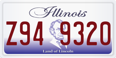 IL license plate Z949320