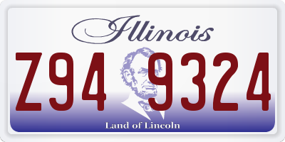IL license plate Z949324