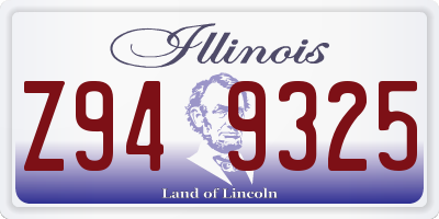 IL license plate Z949325