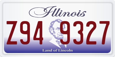 IL license plate Z949327