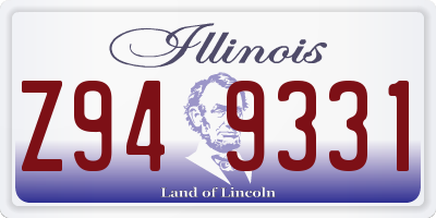 IL license plate Z949331