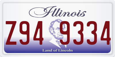 IL license plate Z949334
