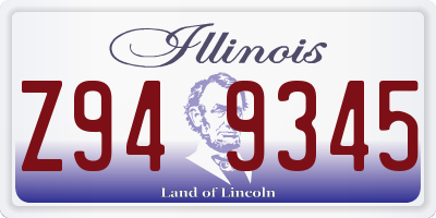 IL license plate Z949345