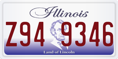 IL license plate Z949346