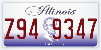 IL license plate Z949347
