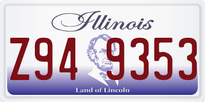 IL license plate Z949353