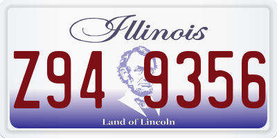 IL license plate Z949356
