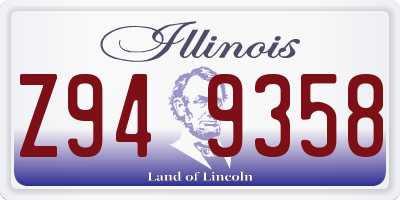 IL license plate Z949358