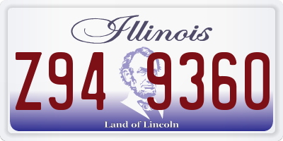 IL license plate Z949360