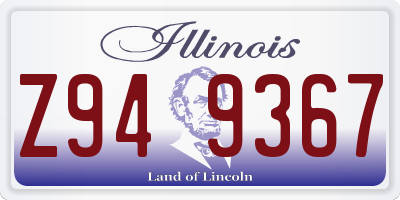 IL license plate Z949367