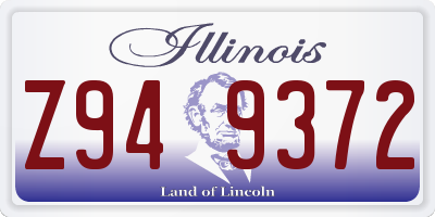 IL license plate Z949372