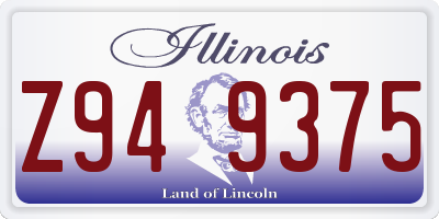 IL license plate Z949375