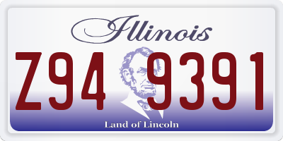 IL license plate Z949391
