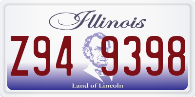 IL license plate Z949398