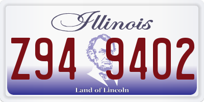 IL license plate Z949402