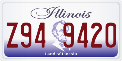 IL license plate Z949420