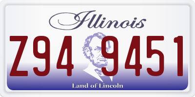 IL license plate Z949451