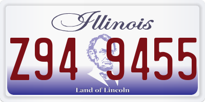 IL license plate Z949455