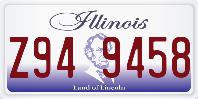 IL license plate Z949458