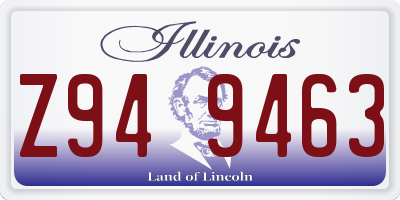 IL license plate Z949463