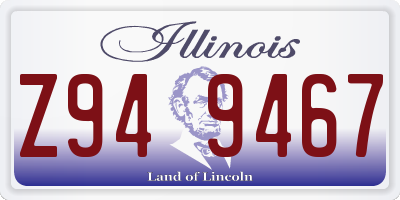 IL license plate Z949467