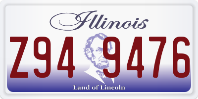 IL license plate Z949476