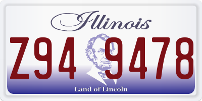IL license plate Z949478