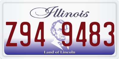 IL license plate Z949483