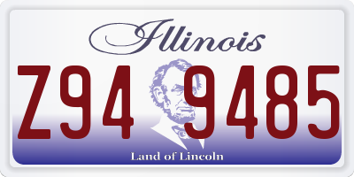 IL license plate Z949485