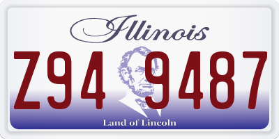 IL license plate Z949487