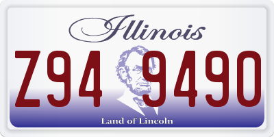 IL license plate Z949490