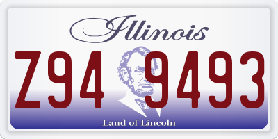 IL license plate Z949493