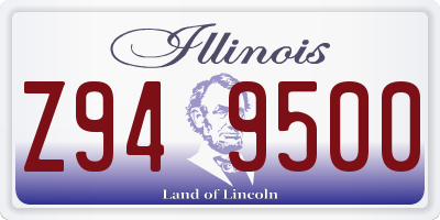 IL license plate Z949500