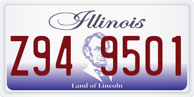 IL license plate Z949501