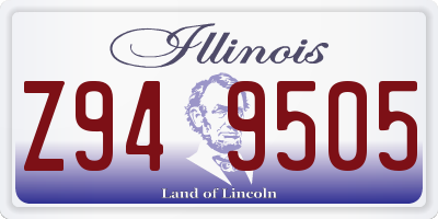 IL license plate Z949505