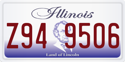IL license plate Z949506