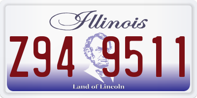 IL license plate Z949511