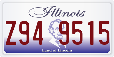 IL license plate Z949515