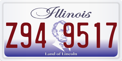 IL license plate Z949517