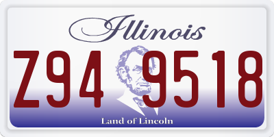 IL license plate Z949518