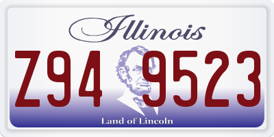 IL license plate Z949523