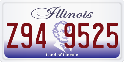 IL license plate Z949525