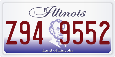 IL license plate Z949552