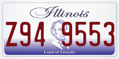IL license plate Z949553