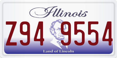 IL license plate Z949554