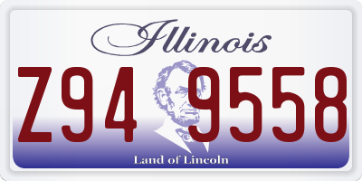 IL license plate Z949558
