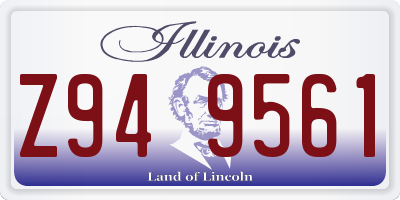 IL license plate Z949561