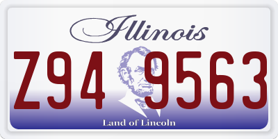 IL license plate Z949563