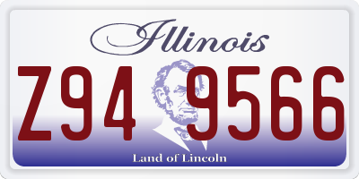 IL license plate Z949566
