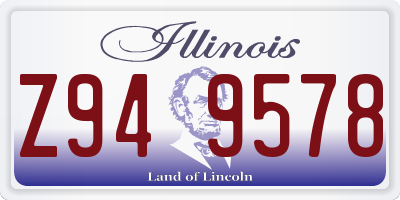 IL license plate Z949578